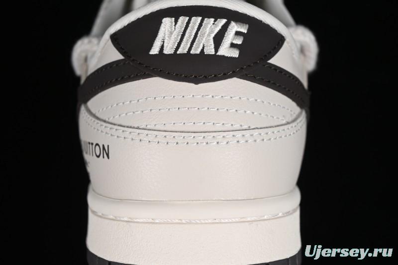 Nike SB Dunk Low LV Collaboration - Coffee Pig Anniversary High-End Custom Low-Top Casual Skate Shoes - XX2025-328