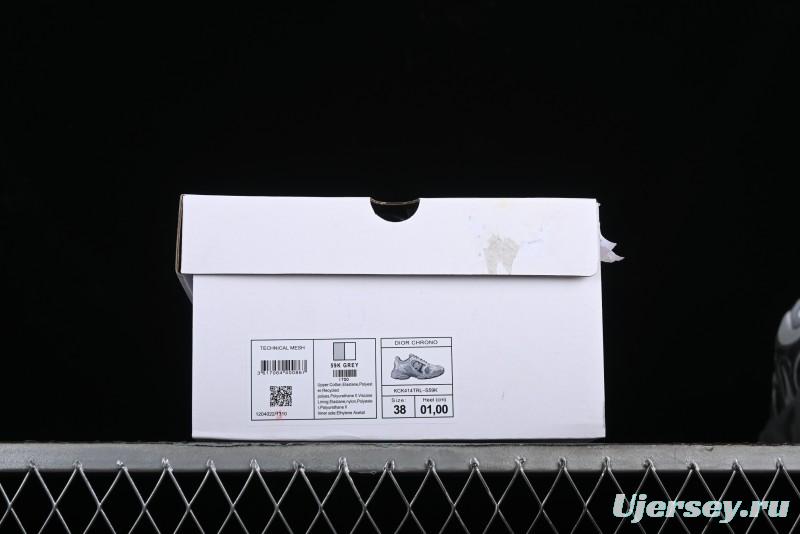 Dior Chrono Round Toe Lace-Up Lifestyle Casual Running Sneakers - 59K GREY