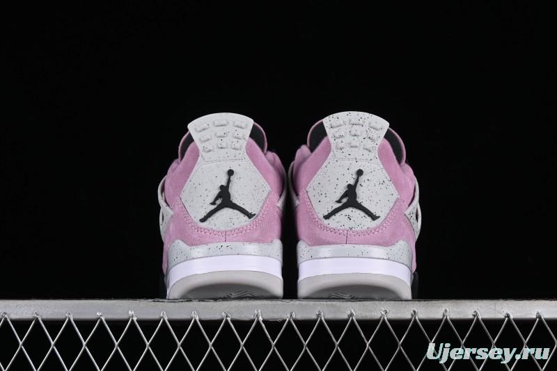 Nike Air Jordan 4 Retro Sneakers in Orchid Pink with Cement Grey Accents - AQ9129-501