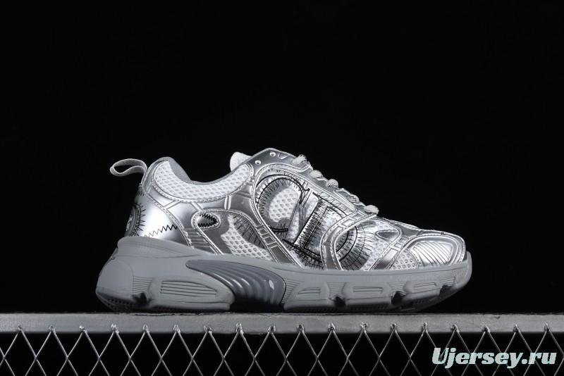 Dior Chrono Round Toe Lace-Up Lifestyle Casual Running Sneakers - 59K GREY