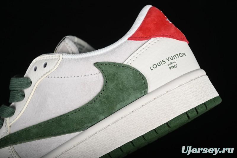 Nike Travis Scott x Fragment Design x Air Jordan 1 Low OG SP AJ1 LV Collaboration Sneakers - XY2688-102