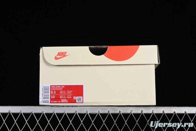 Nike SB Dunk Low UN Collaboration - Beige Black Swoosh Anniversary High-End Custom Low-Top Casual Skate Shoes - FC1688-139