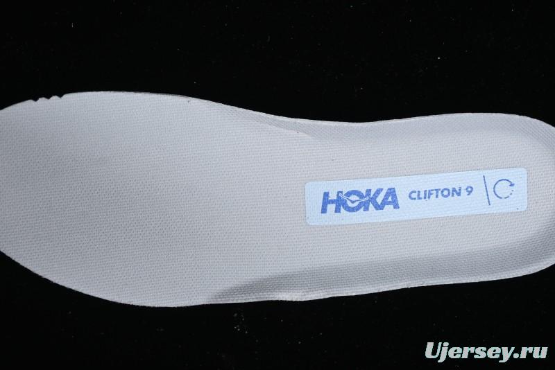 HOKA ONE ONE Clifton 9 Lightweight Knit Mesh Running Shoes with Enhanced Cushioning - 1127896 EHR