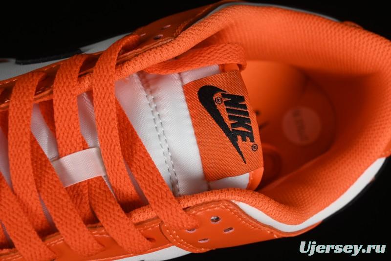 Nike SB Dunk Low Casual Skate Shoes in White, Orange, and Black - DH9765-003