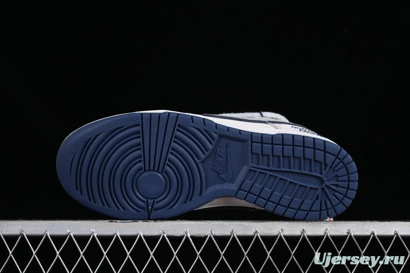 Nike SB Dunk Low The North Face Collaboration - Grey Blue Pig 8 Starry Sky Anniversary High-End Custom Low-Top Casual Skate Shoes - XX2025-311
