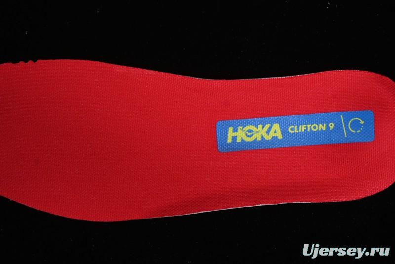 HOKA ONE ONE Clifton 9 Lightweight Knit Mesh Running Shoes with Enhanced Cushioning - 1127895 BVR