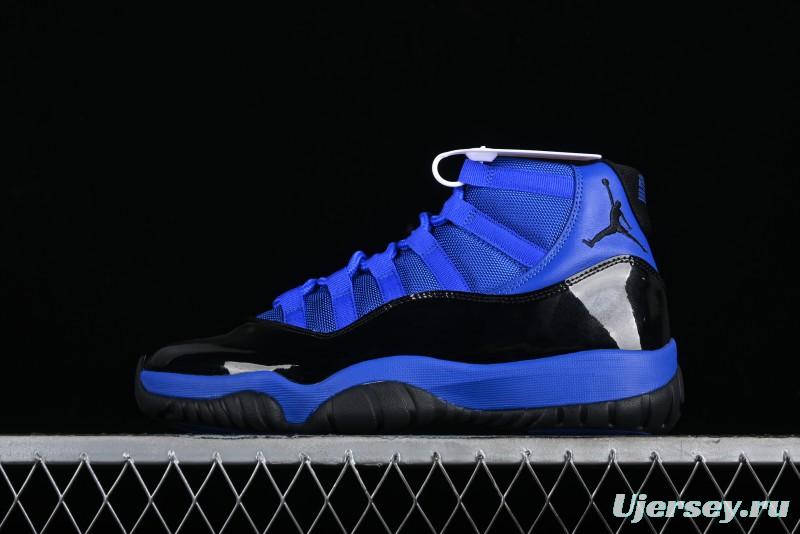 Nike Air Jordan 11 Retro High Top Basketball Shoes in Black and Blue - CT8012-400