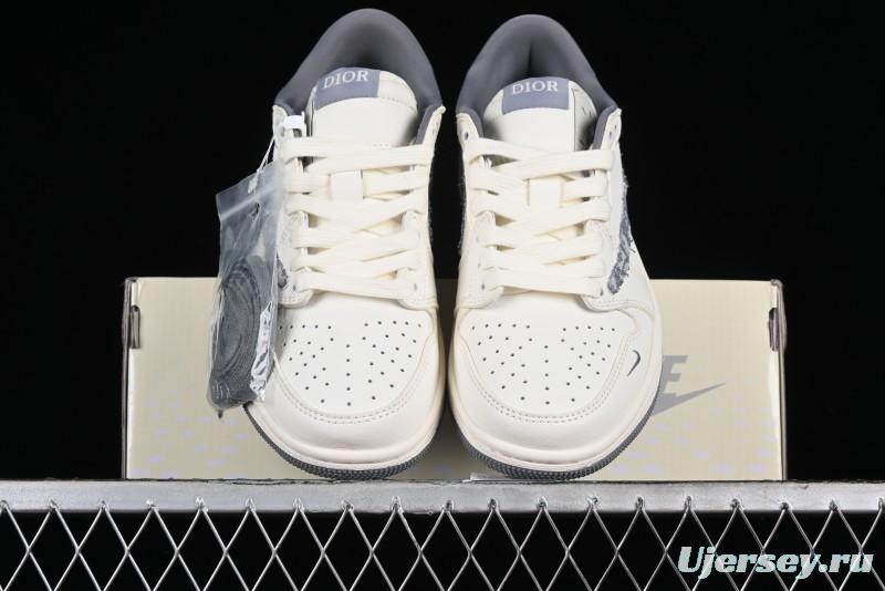 Nike Travis Scott x Fragment Design x Air Jordan 1 Low OG SP AJ1 Retro Sneakers - DM6688-603