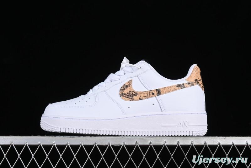 Nike Air Force 1 '07 Low Casual Sneakers with Full-Length Air Cushion - AO1635-100