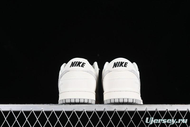 Nike SB Dunk Low LV Collaboration - Beige Denim Anniversary High-End Custom Low-Top Casual Skate Shoes - JH8310-947