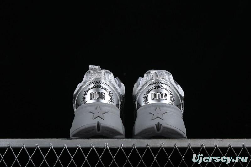 Dior Chrono Round Toe Lace-Up Lifestyle Casual Running Sneakers - 59K GREY