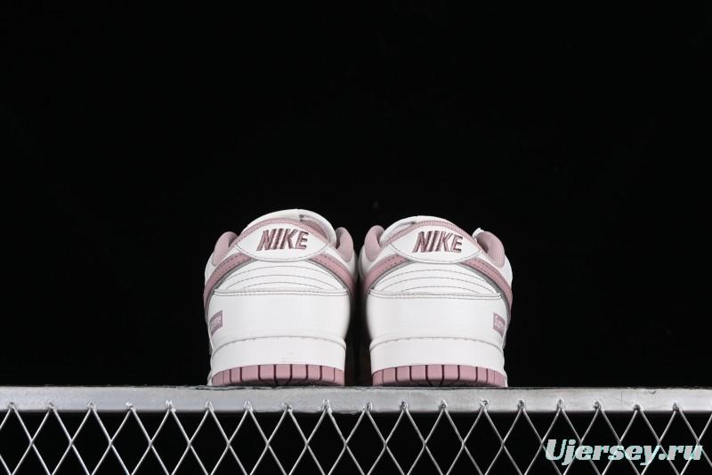 Nike Supreme x SB Dunk Low Collaboration - Rouge Pink Anniversary High-End Custom Low-Top Casual Skate Shoes - DY1503-006