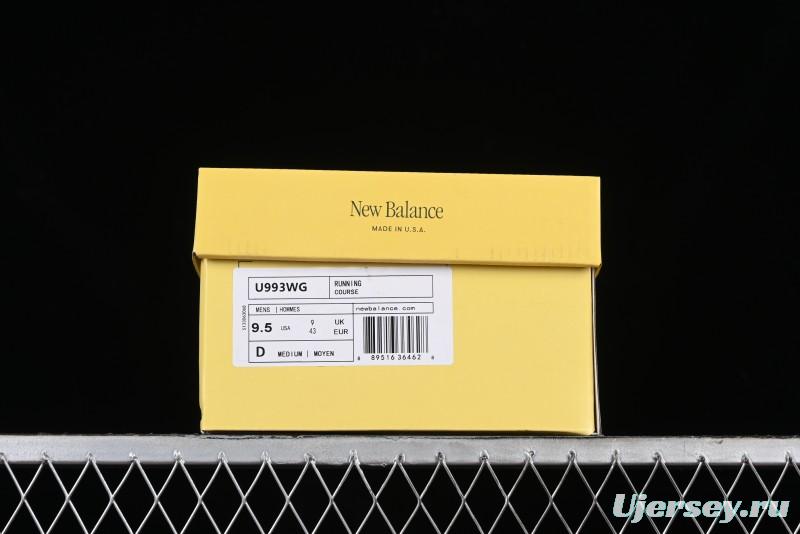 New Balance Made In USA M993 Series Classic Retro Running Shoes - U993WG