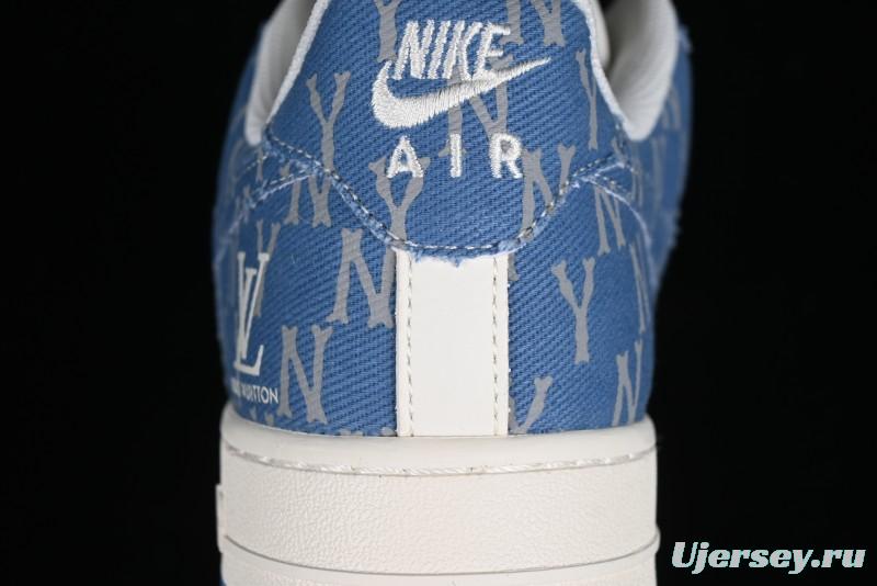 Nike Air Force 1 '07 Low LV Collaboration - Denim Double Swoosh Low-Top Casual Sneakers - HD1968-028