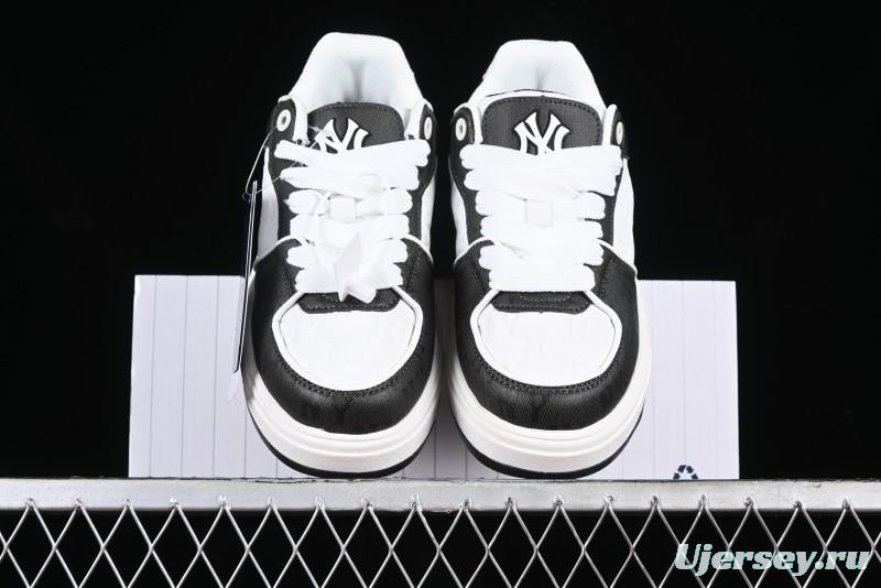 MLB NY Yankees Chunky Liner Classic Monogram Lightweight Platform Sneakers with 6cm Height Boost - 3ASXCMN4N50BKS