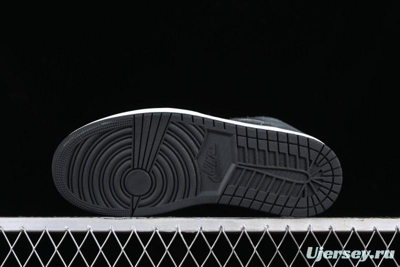 Nike Air Jordan 1 Mid Basketball Shoes in Space Gray - FJ3448-001