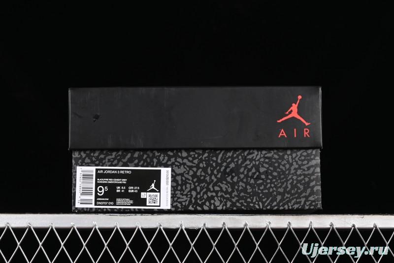 Nike Air Jordan 3 Retro Sneakers with Iconic Elephant Print and Visible Air Cushion - DN3707-010