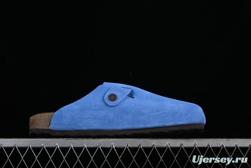 Birkenstock Arizona Soft Footbed Sandals with Suede Leather and Lambswool Lining - Original Blue