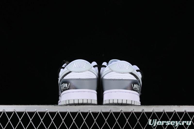 Nike Dunk Low SB Graffiti Halloween Cross Distressed Gradient Lace-Up Casual Skate Shoes - DV0831-101