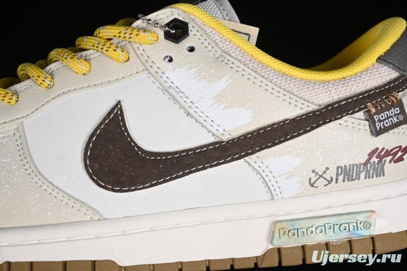 Nike Dunk Low Panda Prank Sail Era Sails Tan Brown SB Strap Low-Top Casual Skate Shoes - FV3629-371