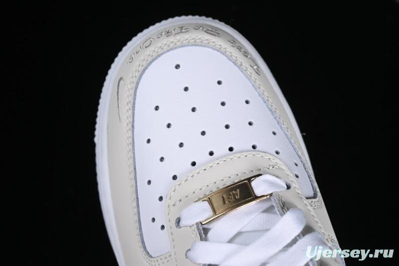 Nike Air Force 1 '07 Low Grey White Pink Casual Sneakers - HM3694-011