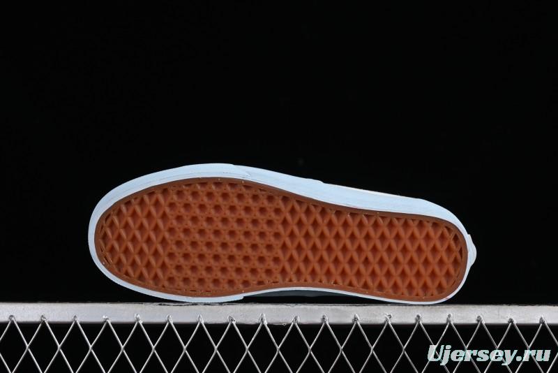 Vans Authentic White Blue Canvas Skate Shoes - VN0009PVEAK