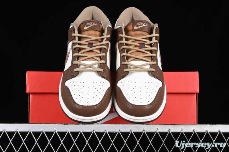 Nike Dunk Low SB White Brown Plaid Casual Skate Shoes - FV3653-191