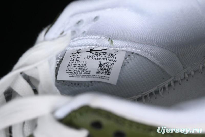 Nike SB Dunk Low LV Collaboration - Embroidered White Green Print Anniversary High-End Custom Low-Top Casual Sneakers - DQ1098-362