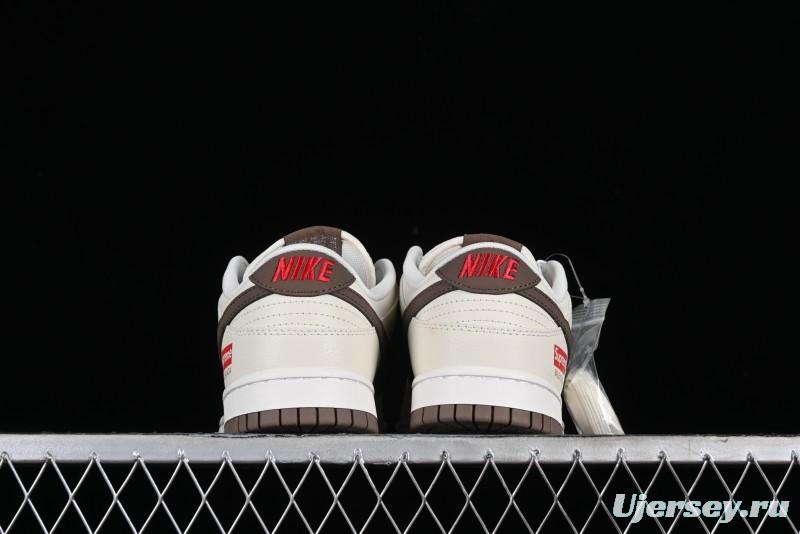Nike Supreme x SB Dunk Low Collaboration - Military Green Anniversary High-End Custom Low-Top Casual Skate Shoes - XD1688-001