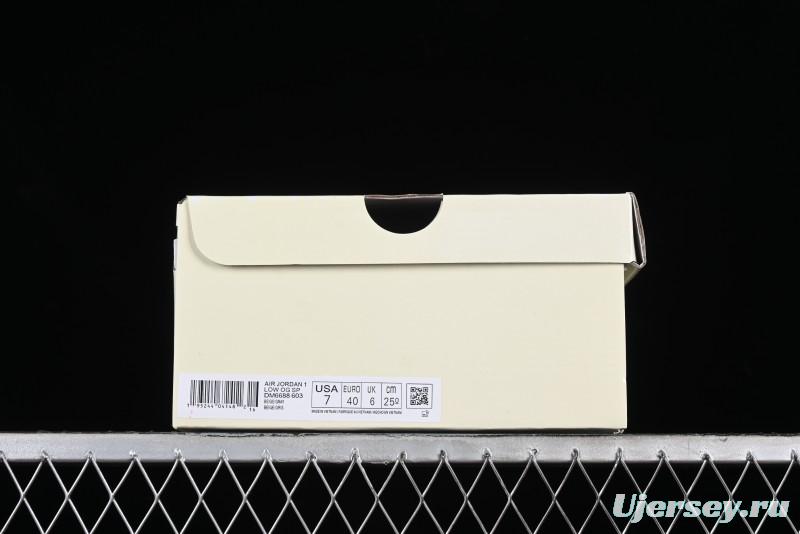 Nike Travis Scott x Fragment Design x Air Jordan 1 Low OG SP AJ1 Retro Sneakers - DM6688-603