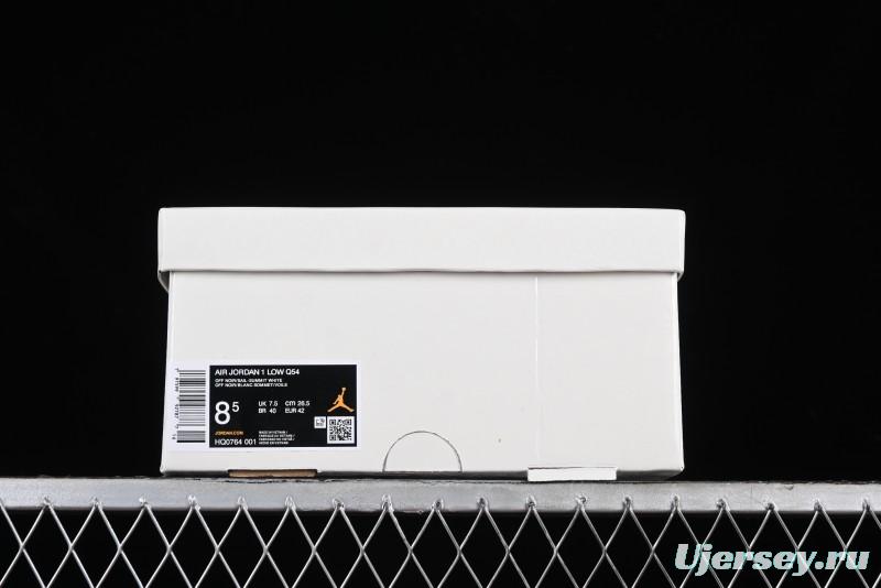 Nike Air Jordan 1 Low "Quai 54" Casual Sneakers in White Black Blue - HQ0764-001