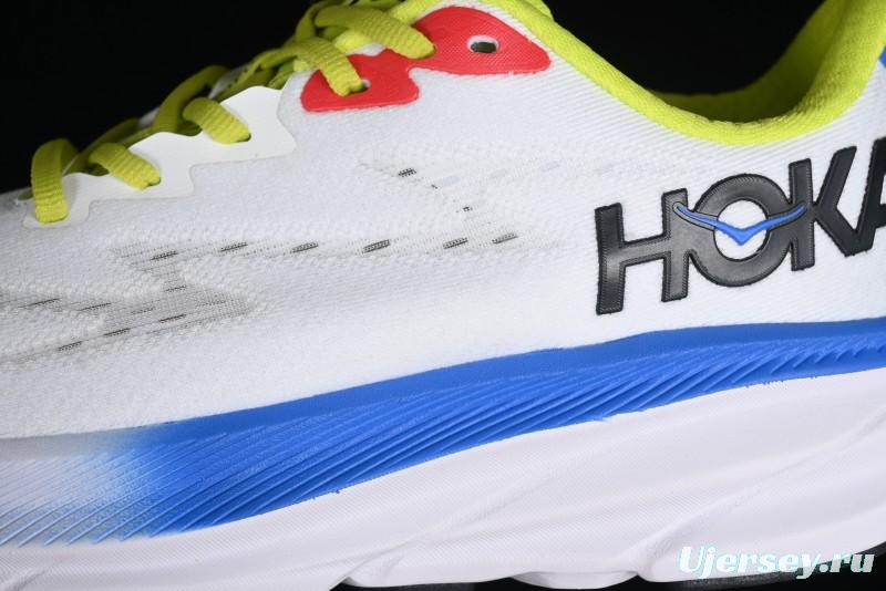 HOKA ONE ONE Clifton 9 Lightweight Knit Mesh Running Shoes with Enhanced Cushioning - 1127895 BVR