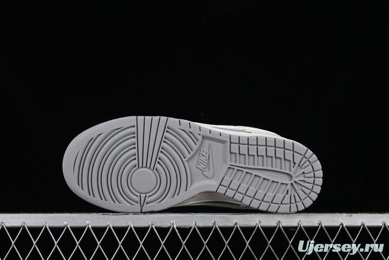 Nike SB Dunk Low LV Collaboration - Beige Silver Gray Anniversary High-End Custom Low-Top Casual Skate Shoes - BB8766-210
