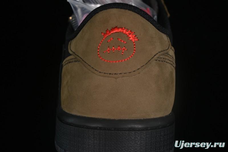 Nike Travis Scott x Air Jordan 1 Low OG AJ1 Reverse Swoosh Sneakers - DM7866-202