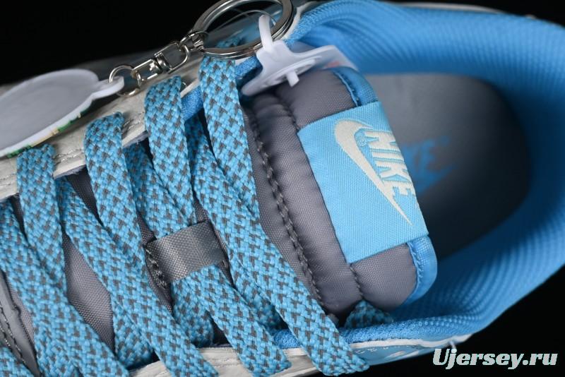 Nike SB Dunk Low BAPE Collaboration - Beige Grey Indigo Anniversary Premium Custom Low-Top Casual Skate Shoes - BB8969-002