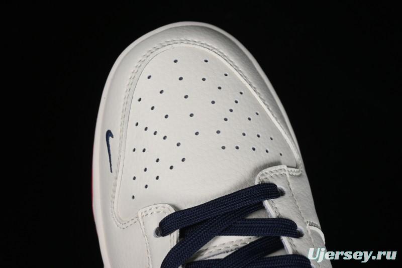 Nike SB Dunk Low LV Collaboration - Beige Red Blue Dual Color Anniversary High-End Custom Low-Top Casual Sneakers - XX2025-333