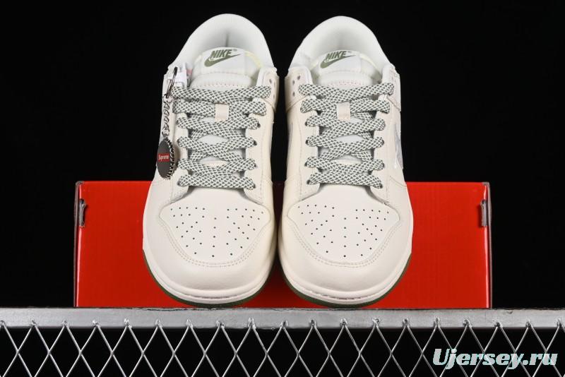 Nike SB Dunk Low Supreme Collaboration - Beige Anniversary High-End Custom Low-Top Casual Sneakers - XX2025-330