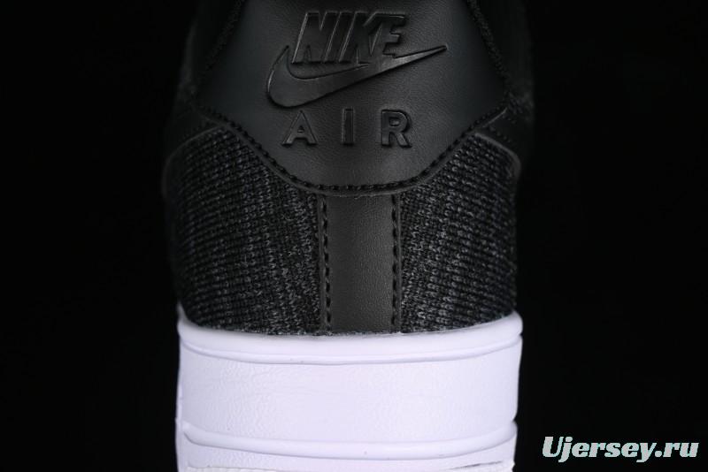 Nike Air Force 1 '07 Low 2.0 Black Flyknit Casual Sneakers - CI0051-300