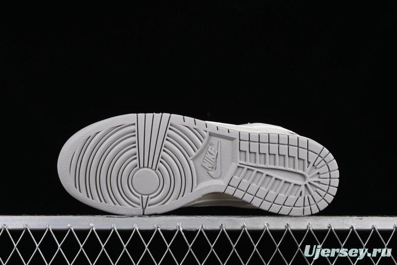 Nike SB Dunk Low LV Collaboration - Double Swoosh Beige Grey Anniversary High-End Custom Low-Top Casual Skate Shoes - FC2025-306