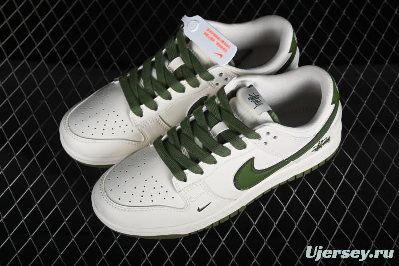 Stussy x Nike SB Dunk Low Anniversary Premium Customized Sneakers - DQ1098-381
