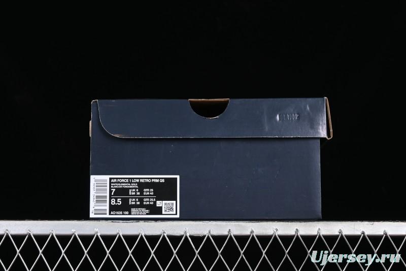 Nike Air Force 1 '07 Low Casual Sneakers with Full-Length Air Cushion - AO1635-100