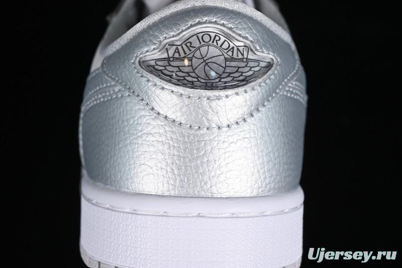 Nike Air Jordan 1 Low AJ1 Grey Silver Low-Top Casual Sneakers - CZ0790-002