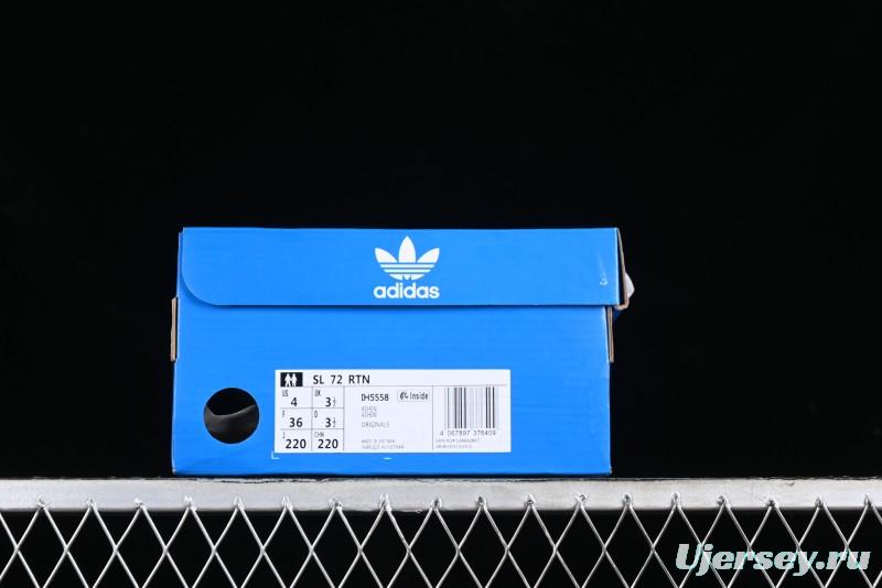 Adidas Originals SL 72 Retro Running Shoes with Nylon Upper and Rubber Outsole - IH5558