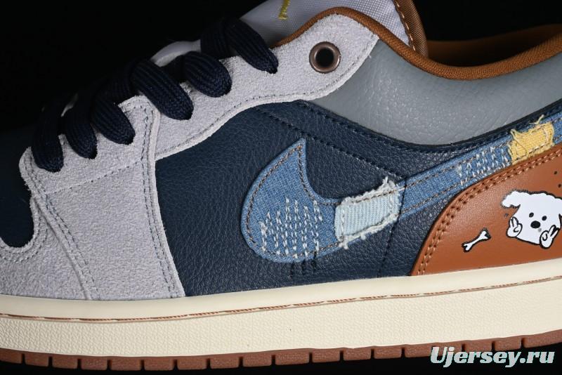 Nike Air Jordan 1 Low AJ1 Customized Low-Top Casual Sneakers - FZ5042-041