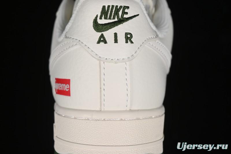 Nike Air Force 1 '07 Low Supreme Casual Sneakers in Beige Red Green - XZ6188-009