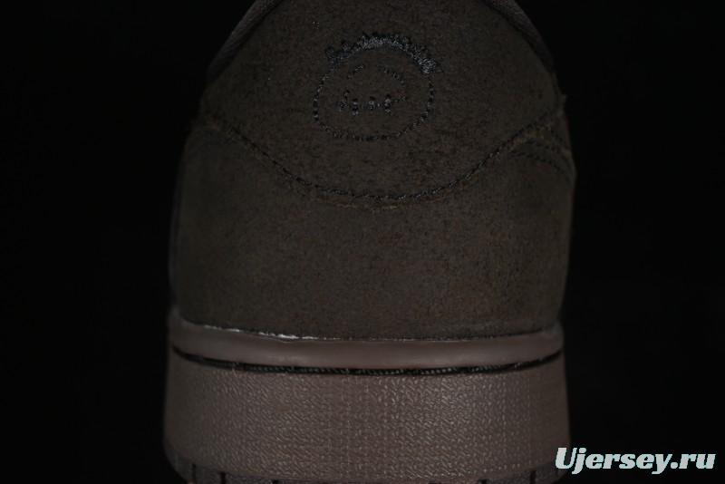 Nike Travis Scott x Air Jordan 1 Low OG AJ1 Reverse Swoosh Sneakers - DM7866-202