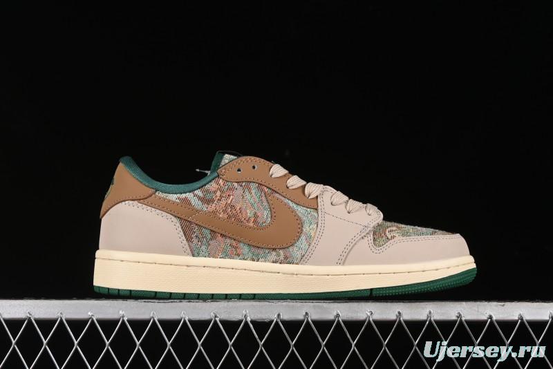 Nike Travis Scott x Fragment Design x Air Jordan 1 Low OG SP AJ1 Retro Sneakers - JH6088-611