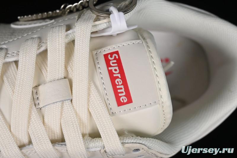 Nike SB Dunk Low Supreme Collaboration - Off-White Swoosh Anniversary High-End Custom Low-Top Casual Skate Shoes - SJ2068-267