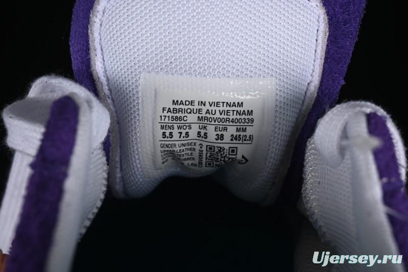 Converse One Star Retro Low-Top Skate Shoes in Purple Suede - 171586C