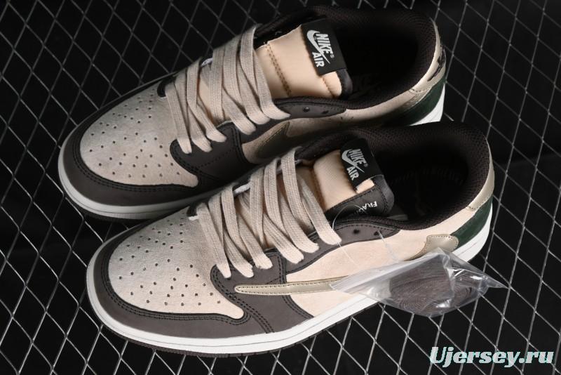 Nike Travis Scott x Air Jordan 1 Low OG Retro Basketball Shoes - DM7866-818